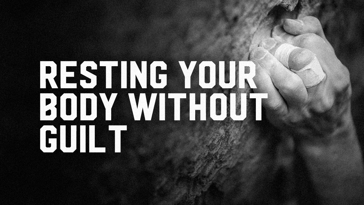 Finding solace by resting your body without guilt.